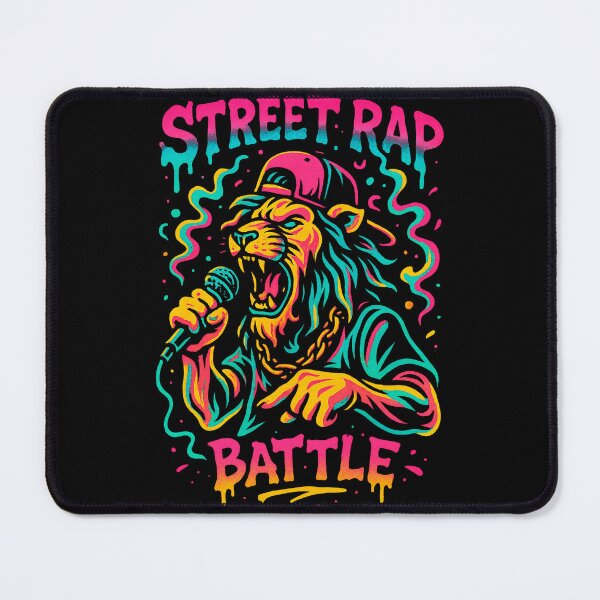 Item preview, Vibrant Rapping Lion Street Art Neon designed and sold by SholoStudio.