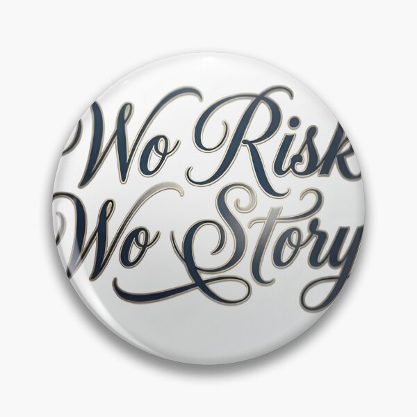 Item preview, No Risk No Story Calligraphy Sticker designed and sold by StickoStore.