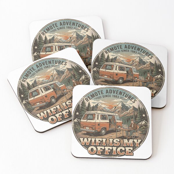 Item preview, WiFi Is My Office Retro Camper Van T-Shirt designed and sold by urbinet.