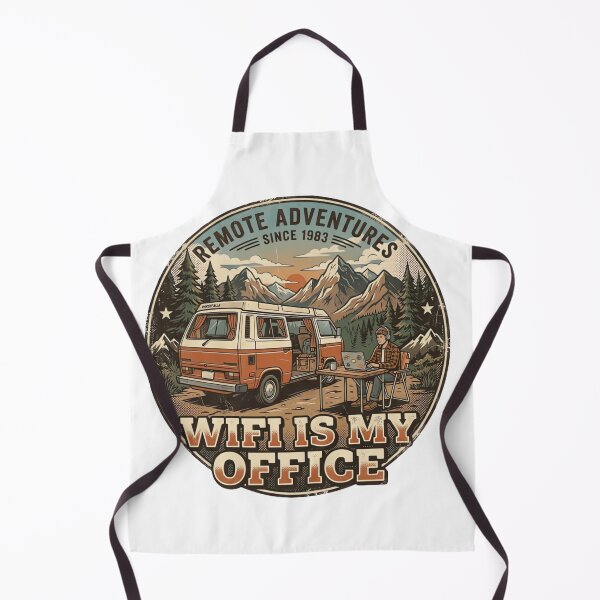 Item preview, WiFi Is My Office Retro Camper Van T-Shirt designed and sold by urbinet.