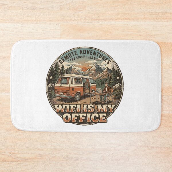 Item preview, WiFi Is My Office Retro Camper Van T-Shirt designed and sold by urbinet.