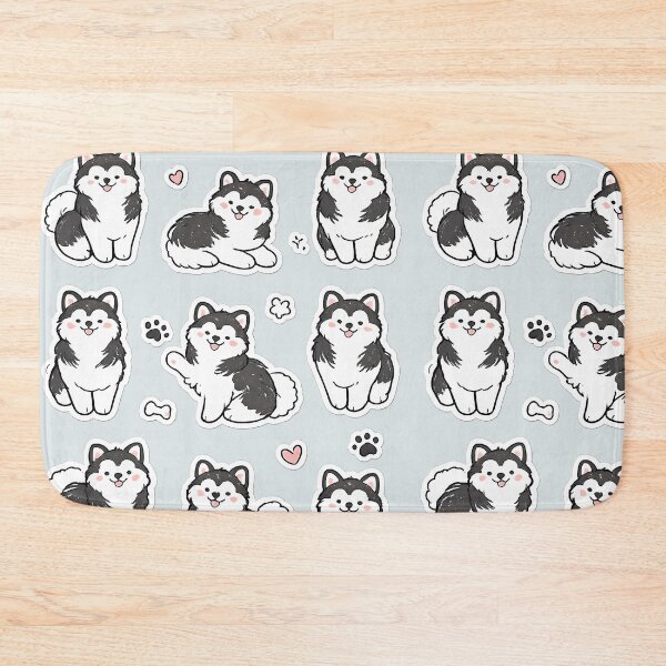 Item preview, Kawaii Alaskan Malamute Sticker Pack – Cute Fluffy Puppy Collection designed and sold by blankTeeShirt.