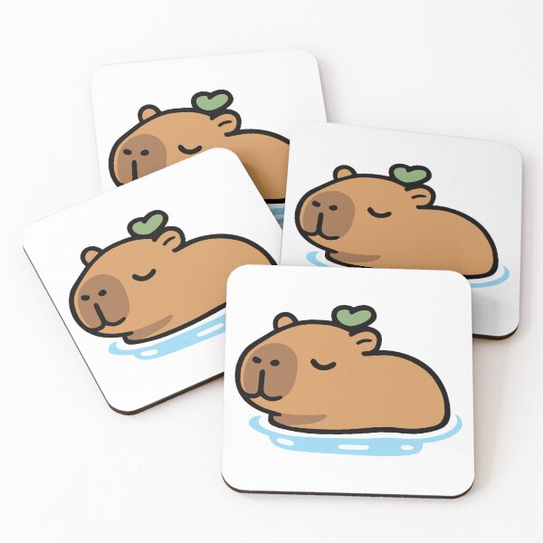 Item preview, Capybara in Spa Bath Sticker - Japanese Onsen Zen Illustration designed and sold by PalmerSay.