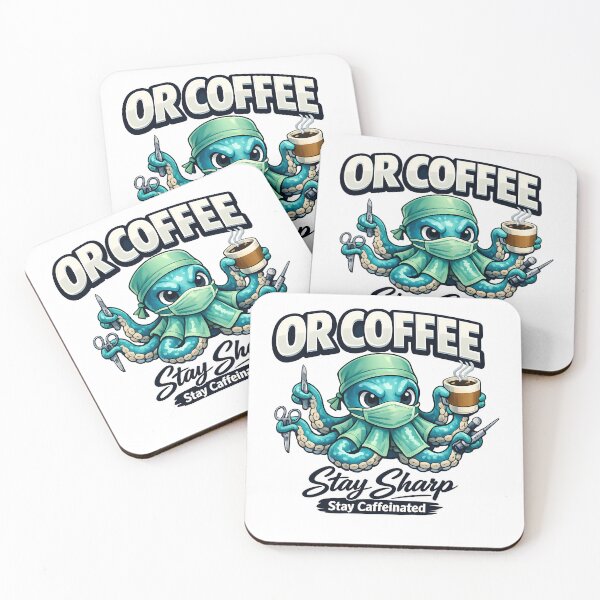 Item preview, Octopus Surgeon Coffee Stay Sharp Stay Caffeinated Medical Coffee Lover Gift designed and sold by ClinicalHubs.