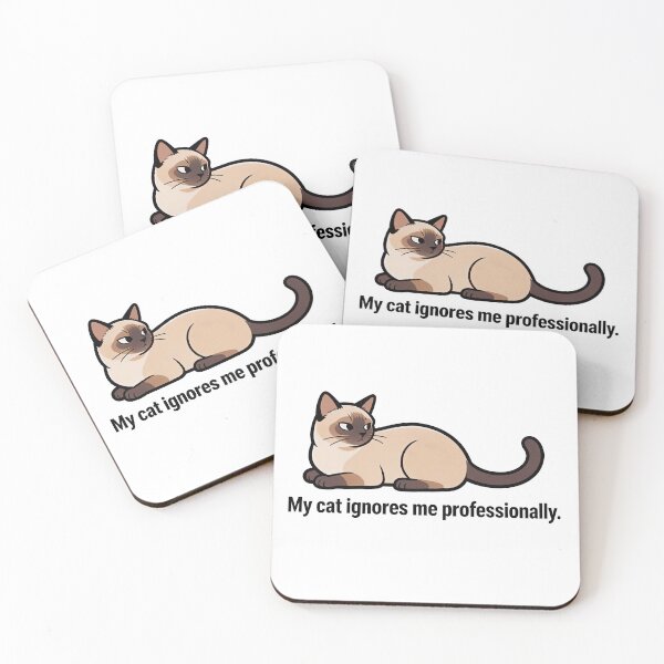 Item preview, My Cat Ignores Me Professionally Meme designed and sold by DetalleXL.