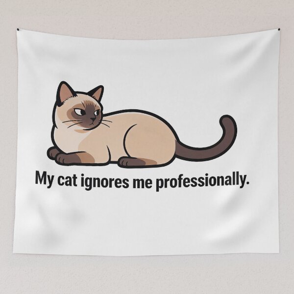 Item preview, My Cat Ignores Me Professionally Meme designed and sold by DetalleXL.