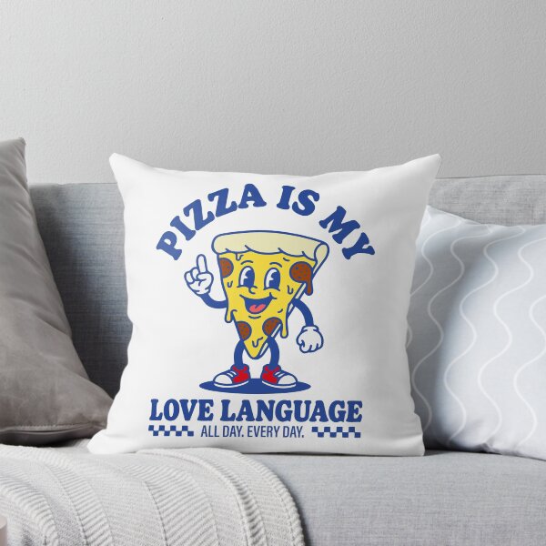 Item preview, Pizza Is My Love Language — Retro Mascot Walking Character Food Humor designed and sold by Mdozet.