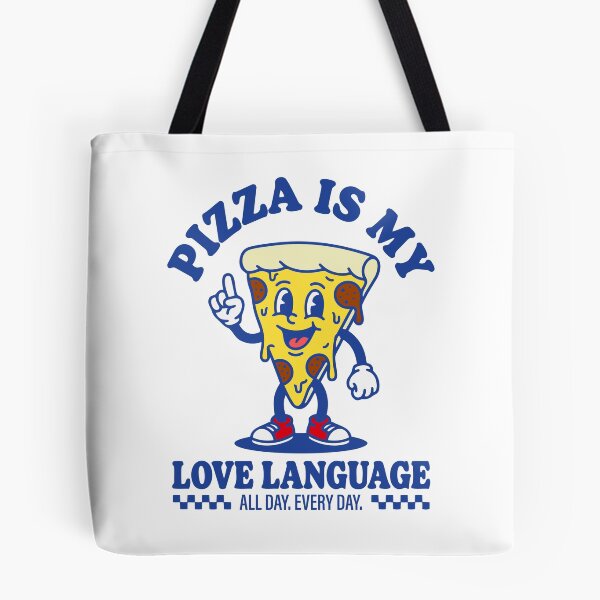 Item preview, Pizza Is My Love Language — Retro Mascot Walking Character Food Humor designed and sold by Mdozet.