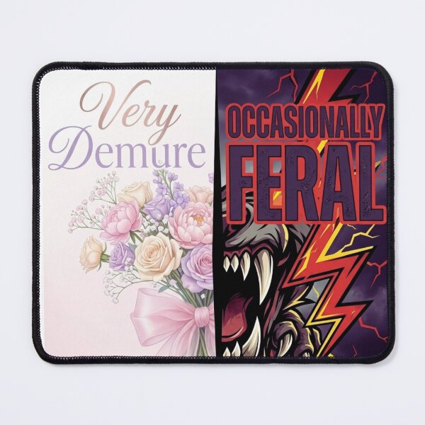 Item preview, Very Demure Occasionally Feral - Funny Duality Aesthetic Tee designed and sold by RDproject.