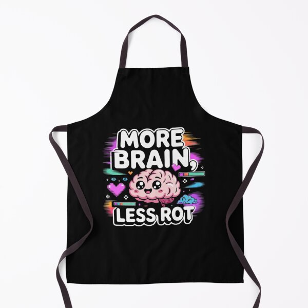 Item preview, More Brain Less Rot Funny Gamer T-Shirt – Cute Kawaii Tech Humor Design for Gamers, Students & Nerd Gift Buyers designed and sold by GemBob Creations.