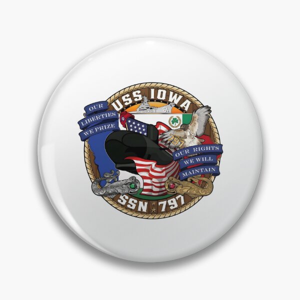 Item preview, USS Iowa SSN-797 Virginia-class Submarine Official Crest designed and sold by CharlieDesings.