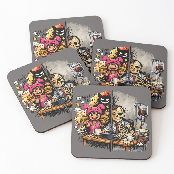 Item preview, Burger Joy vs Coffee Survival – Life Contrast Design designed and sold by LineLoo.