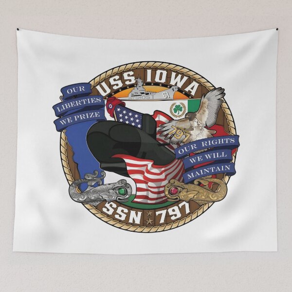 Item preview, USS Iowa SSN-797 Virginia-class Submarine Official Crest designed and sold by CharlieDesings.