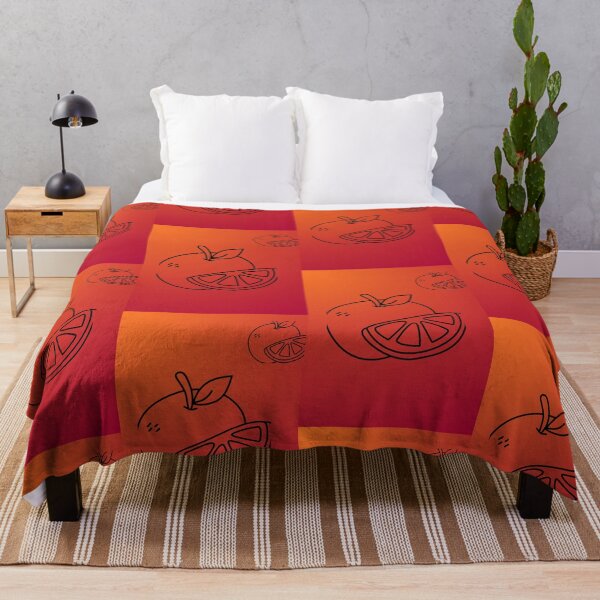 Item preview, Orange Line Art on Red Gradient Background designed and sold by meri3465.
