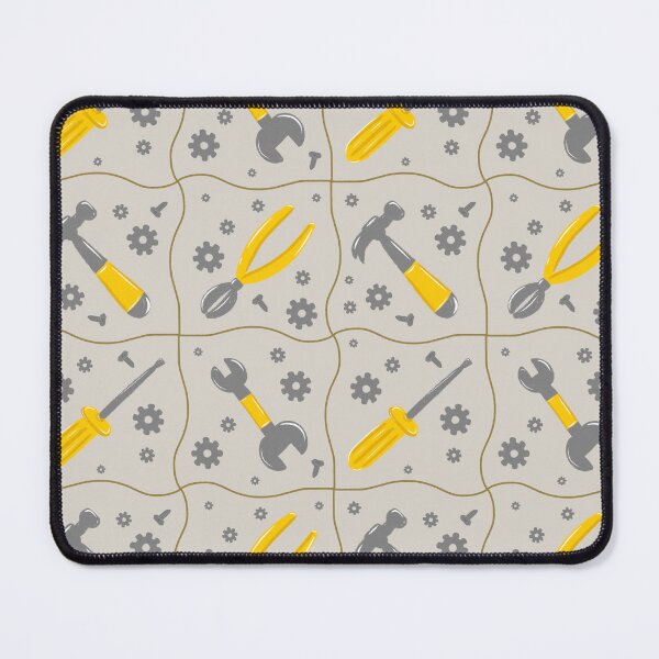 Item preview, Ash grey builder tools toolbox construction repeat seamless pattern designed and sold by ButterflyKissCollab.