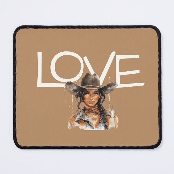 Item preview, Cowgirl Simply Love – Western Braid Portrait Watercolor Art designed and sold by Teacuppupdesign.