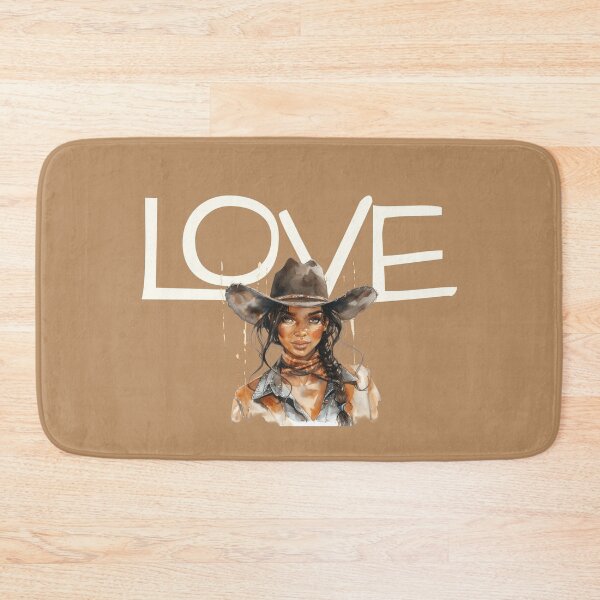 Item preview, Cowgirl  Simply Love – Western Braid Portrait Watercolor Art designed and sold by Teacuppupdesign.