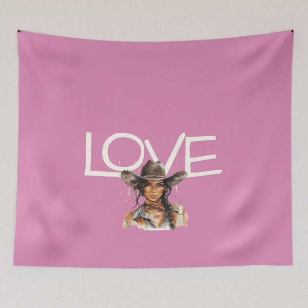 Item preview, Cowgirl  Simply Love – Western Braid Portrait Watercolor Art designed and sold by Teacuppupdesign.