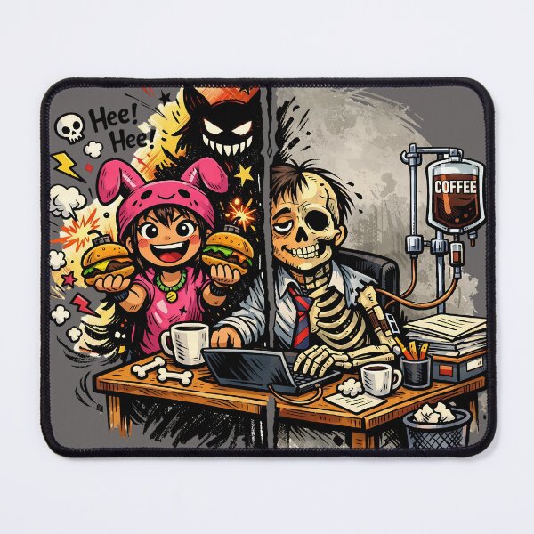 Item preview, Burger Joy vs Coffee Survival – Life Contrast Design designed and sold by LineLoo.