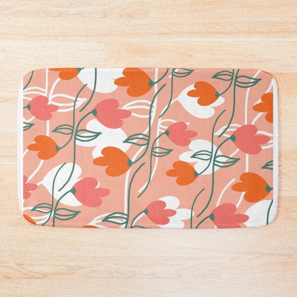 Item preview, Spring Flower Doodles Peach Orange designed and sold by Dreambigdigital.