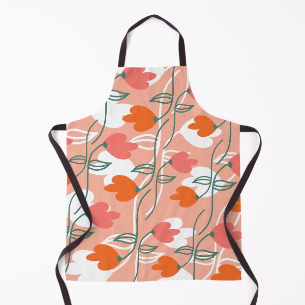 Item preview, Spring Flower Doodles Peach Orange designed and sold by Dreambigdigital.