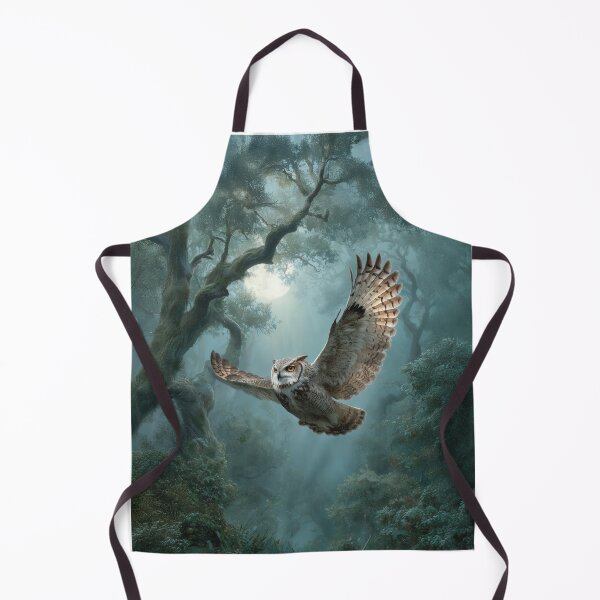 Item preview, Moonlit Forest Flight – Silent Owl in Motion designed and sold by Erika Kaisersot.