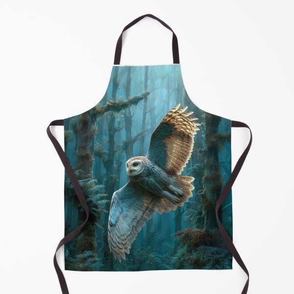 Item preview, Forest Flight Owl – Silent Wings in Blue Woods designed and sold by Erika Kaisersot.