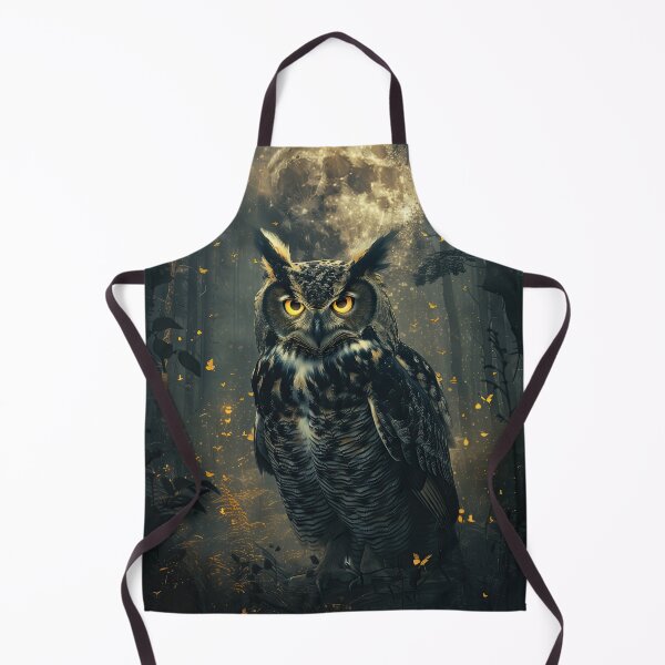 Item preview, Moon Guardian Owl with Golden Eyes designed and sold by Erika Kaisersot.
