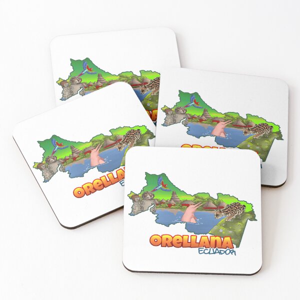 Item preview, Orellana Ecuador Map: Yasuni, Pink Dolphins & MACCO Museum designed and sold by ArtificeFactory.