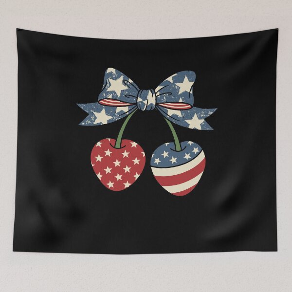 Item preview, 4th of July Cherry Bow for Women Girls designed and sold by KroghDs.