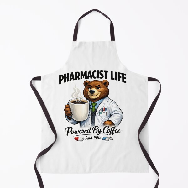 Item preview, Bear Pharmacist Life Coffee Powered By Coffee And Pills Cute Pharmacist Coffee Lover Gift designed and sold by ClinicalHubs.