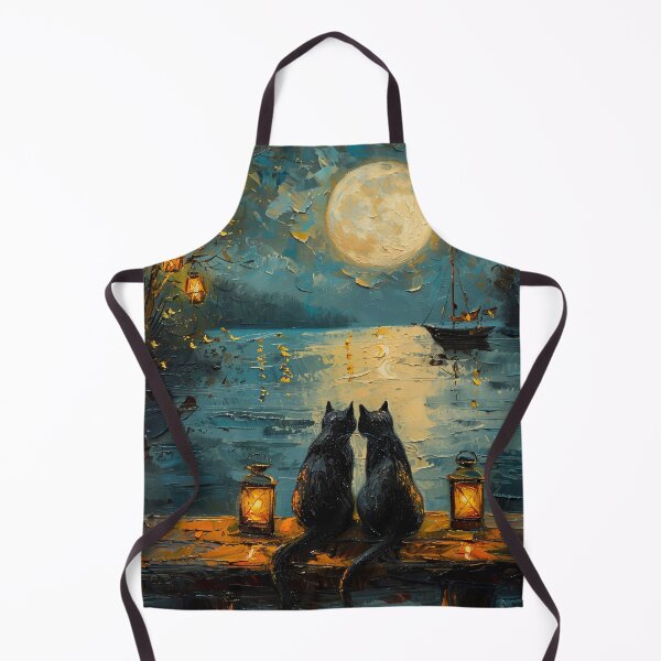 Item preview, Two Black Cats Under Full Moon designed and sold by Erika Kaisersot.