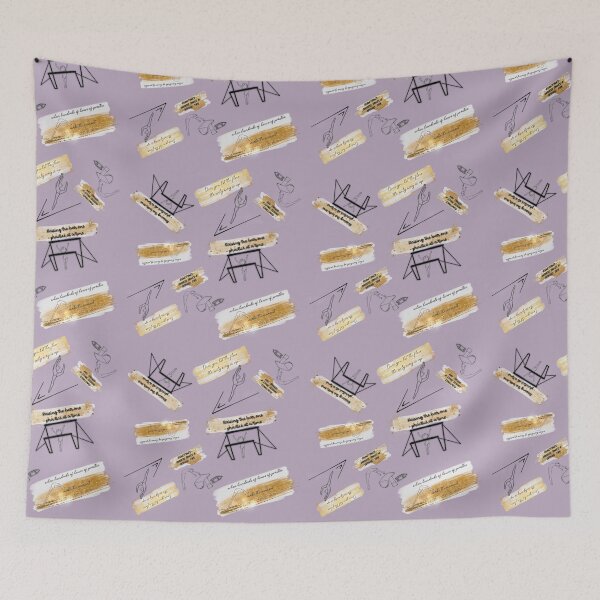 Item preview, Seamless gymnastics print purple designed and sold by MixedHerbs.