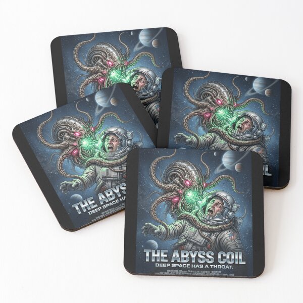 Item preview, The Abyss Coil Retro 80s Sci-Fi Horror Space Alien Monster Poster designed and sold by OUTPOST-31.