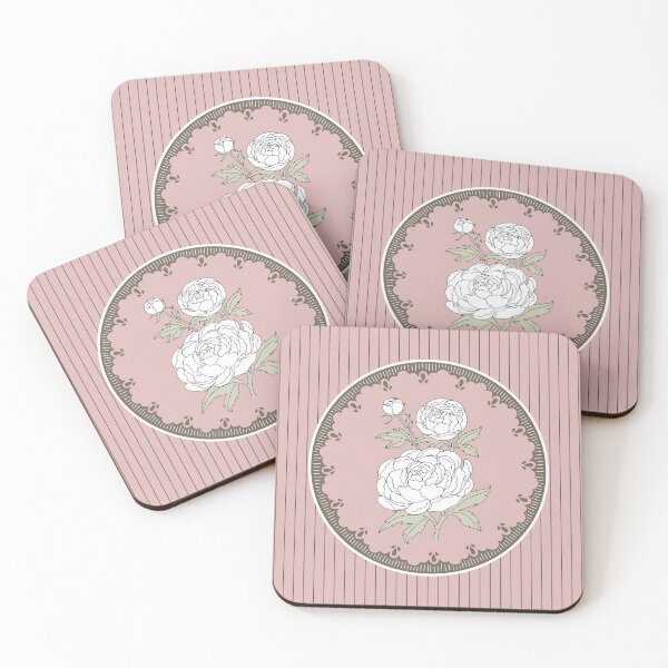 Item preview, Pastel Pink Peony Botanical Circle designed and sold by storieslanguage.