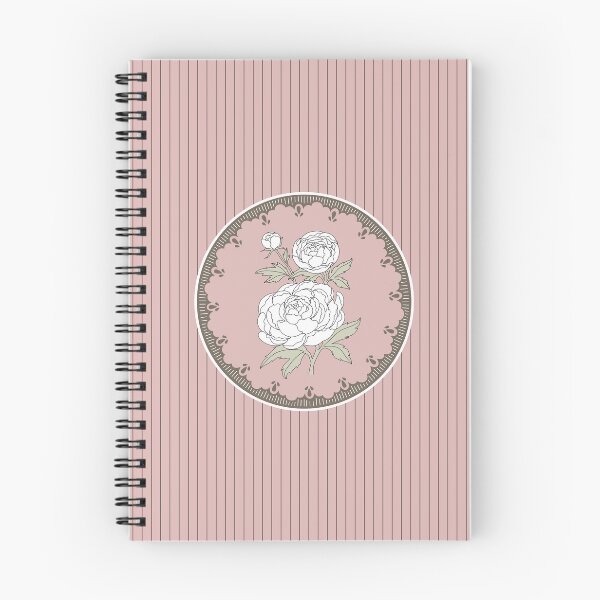 Artikelvorschau, Botanischer Kreis mit pastellrosa Pfingstrosen entworfen und verkauft von storieslanguage.