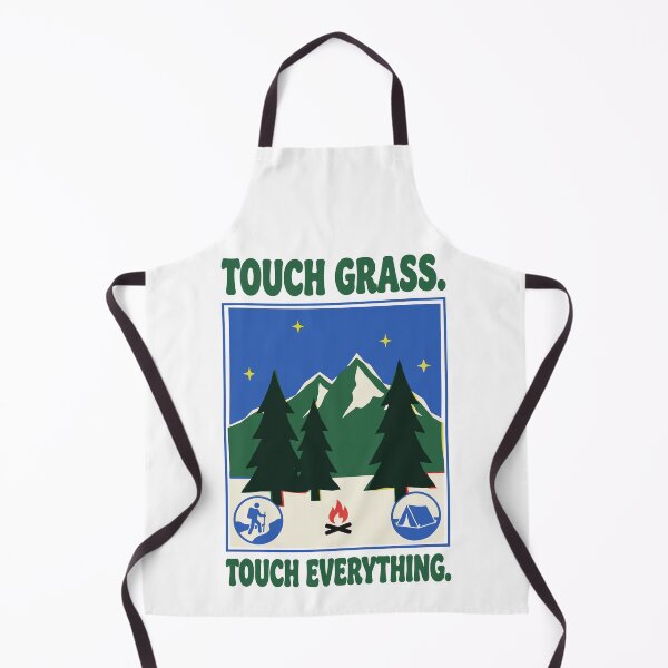 Item preview, Touch Grass Touch Everything — Digital Detox Outdoor Adventure Nature Patchwork designed and sold by Mdozet.
