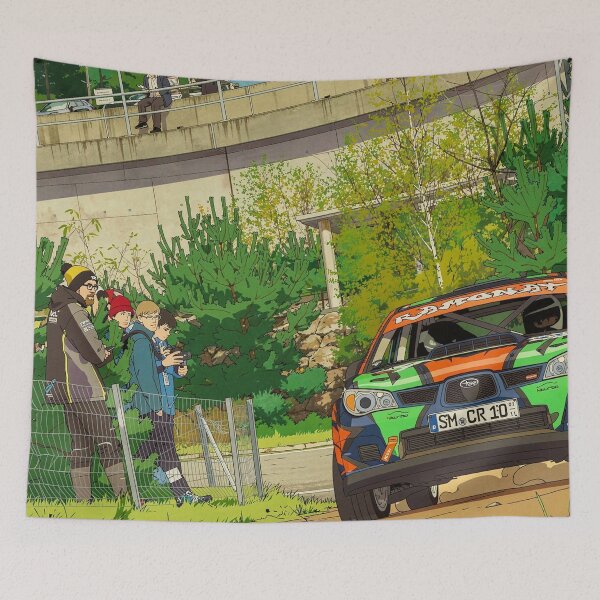 Item preview, Subaru Impreza Rally Car on gravel anime style designed and sold by Rally-Anime.
