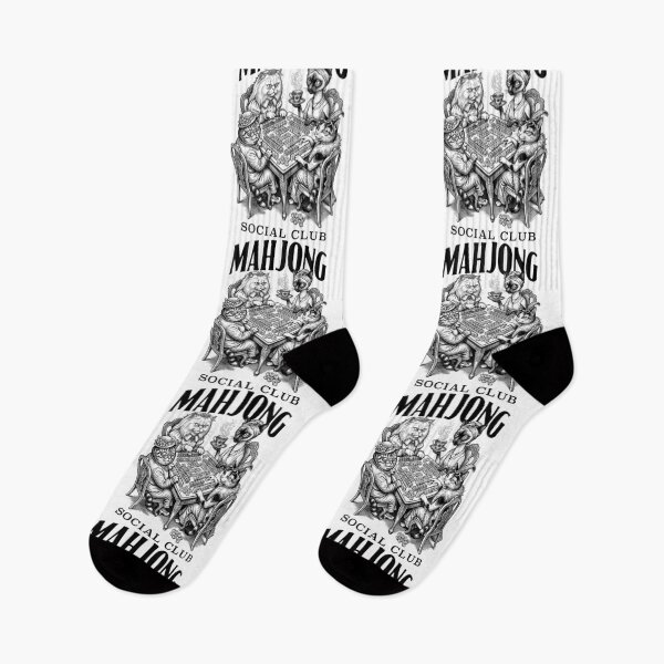 Item preview, Mahjong Cats Social Club Funny Vintage Cat Tiles Player designed and sold by GrandeDuc.