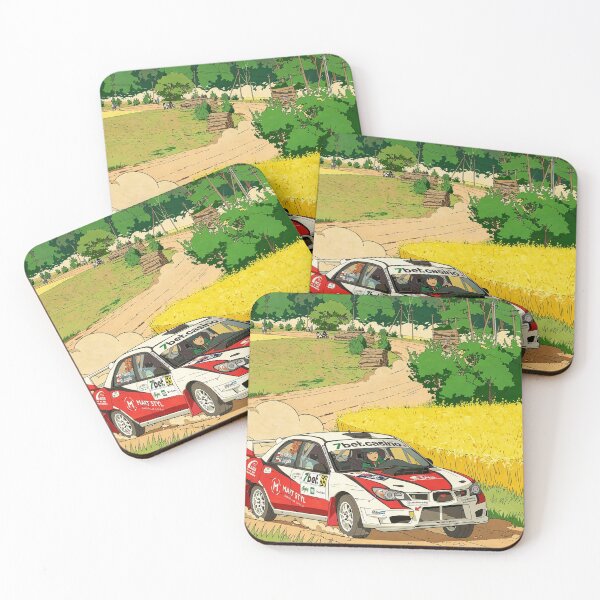 Item preview, Subaru Impreza Rally Car on gravel anime style designed and sold by Rally-Anime.