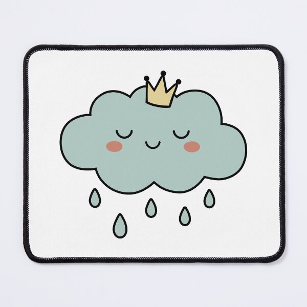 Item preview, Sad Raining Cloud with Crown Sticker - Aesthetic Blue Cloud Emoji designed and sold by Phillips0s.