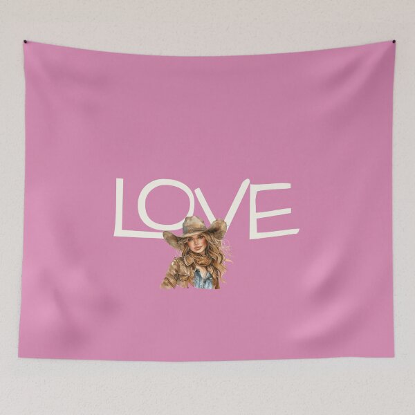 Item preview, Cowgirl  Simply Love – Western Braid Portrait Watercolor Art -  Light version designed and sold by Teacuppupdesign.