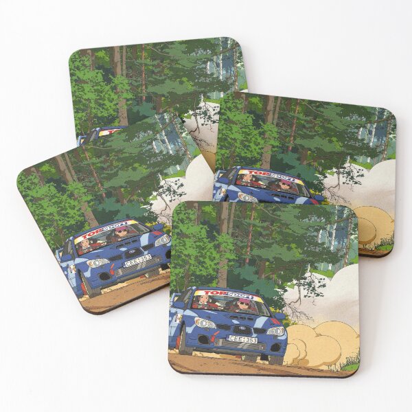 Item preview, Subaru Impreza Rally Car on gravel anime style designed and sold by Rally-Anime.