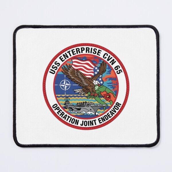 Aperçu de l'œuvre Écusson commémoratif de l'opération Joint Endeavor du porte-avions USS Enterprise CVN-65 créée et vendue par CharlieDesings.