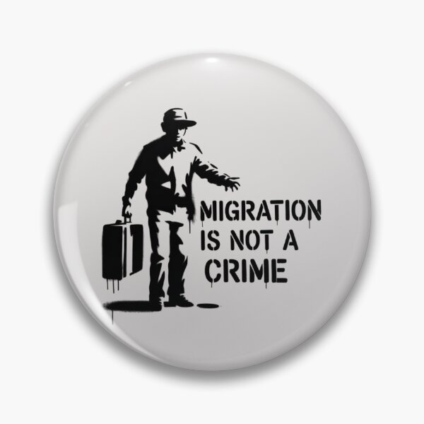 Item preview, Banksy - migration is not a crime designed and sold by 123ks.