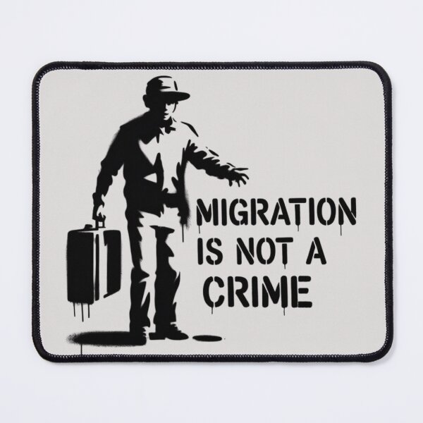 Item preview, Banksy - migration is not a crime designed and sold by 123ks.