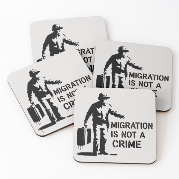 Item preview, Banksy - migration is not a crime designed and sold by 123ks.