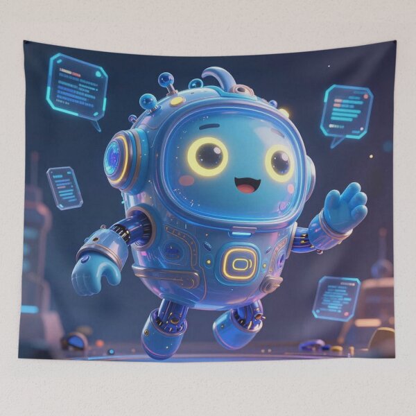 Aperçu de l'œuvre Figurine de robot mignon avec intelligence artificielle créée et vendue par Simplybe1.