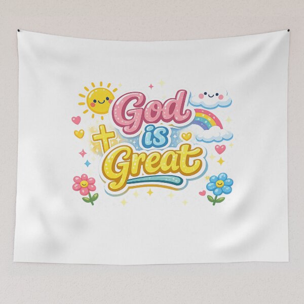 Item preview, God is great Typography Design designed and sold by Swati's Digital Den.