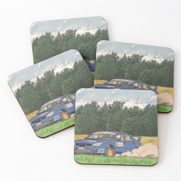 Item preview, Subaru Impreza Rally Car on gravel anime style designed and sold by Rally-Anime.